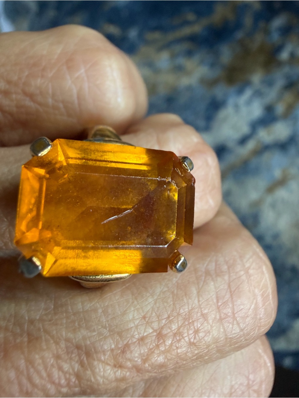 👑 Vintage VENDOME Patented Adjustable Statement Cocktail Ring - Picture 3 of 10